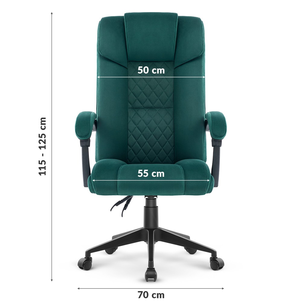 Fotel biurowy HAXX 5000 Zielony Tkanina Welurowa