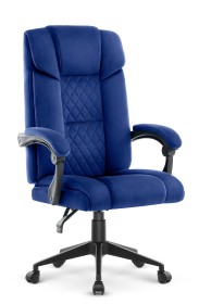 Fotel biurowy HAXX 5000 Granatowy Navy Tkanina Welurowa
