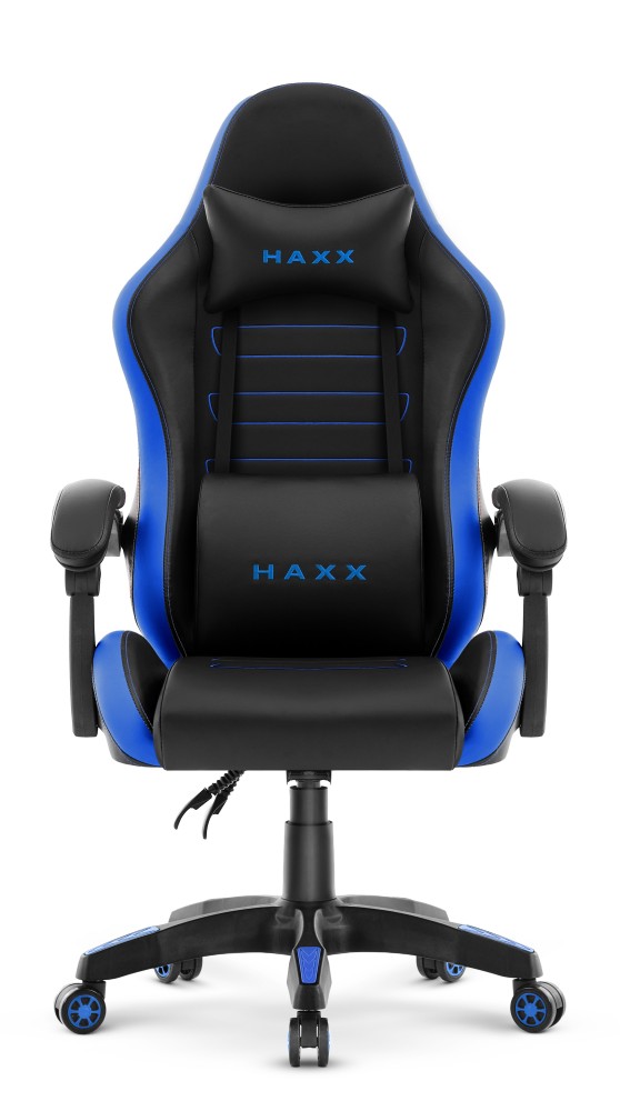 Fotel biurowy HAXX 5002 Czarny Niebieski Ekoskóra