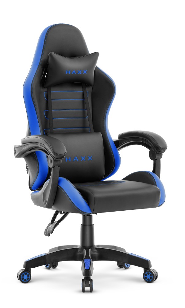 Fotel biurowy HAXX 5002 Czarny Niebieski Ekoskóra