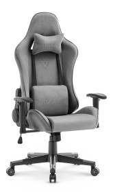 Fotel gamingowy HAXX 5005 Szary Tkanina Zamszowa